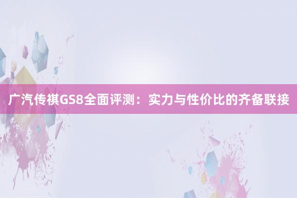 广汽传祺GS8全面评测：实力与性价比的齐备联接